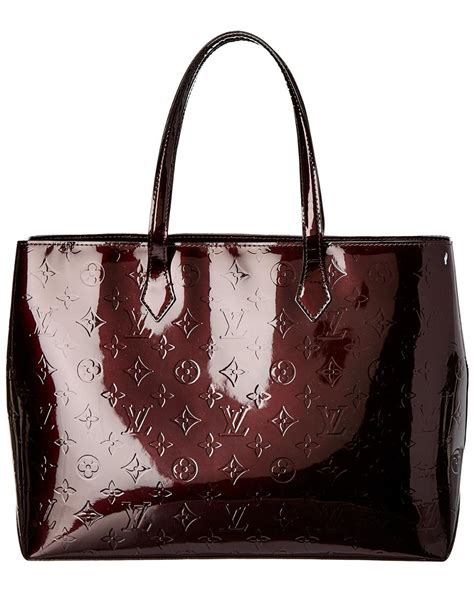 LOUIS VUITTON Vernis Wilshire MM Amarante 